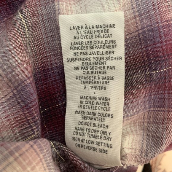 🌸2/$32🌸 Jacob Purple Plaid Button Down Shirt,S - Picture 6 of 6